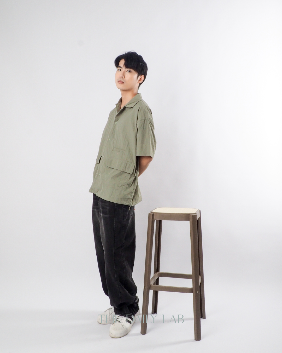 Solid Color Tech Shirt in Green