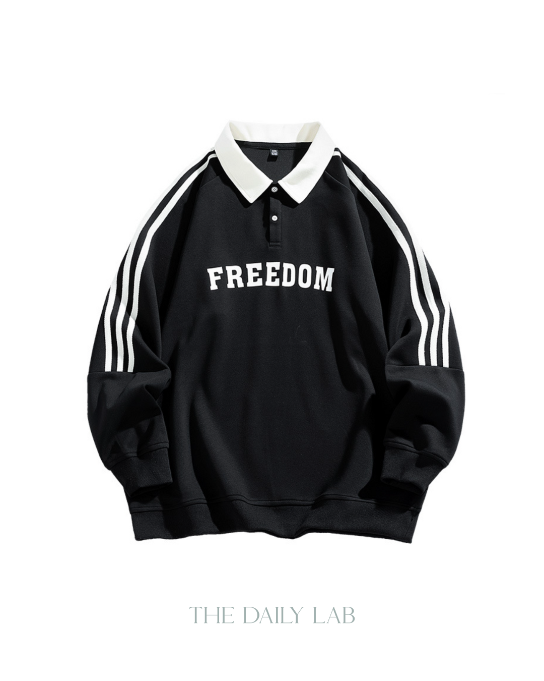 Freedom Relaxed Polo Tee in Black