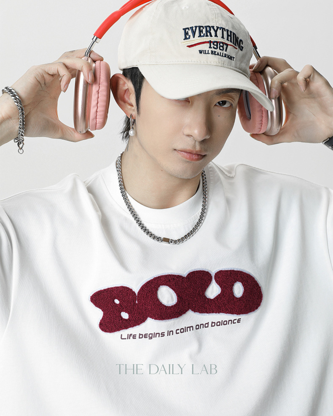 BOLD Stitch Vintage Tee in White