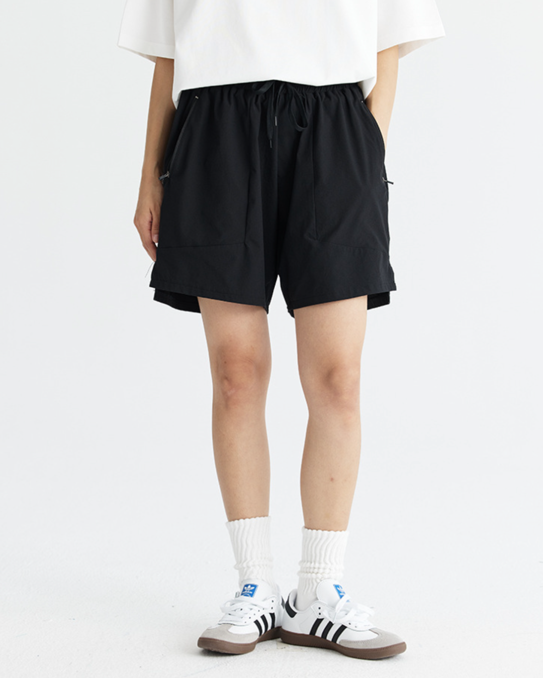 UNF Summer Drawstring Shorts in Black The Daily Lab