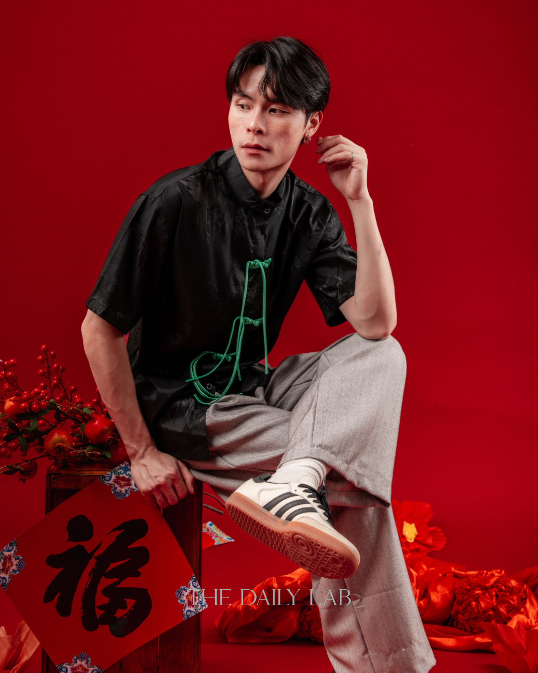 Neon Dragon Tang Shirt in Black