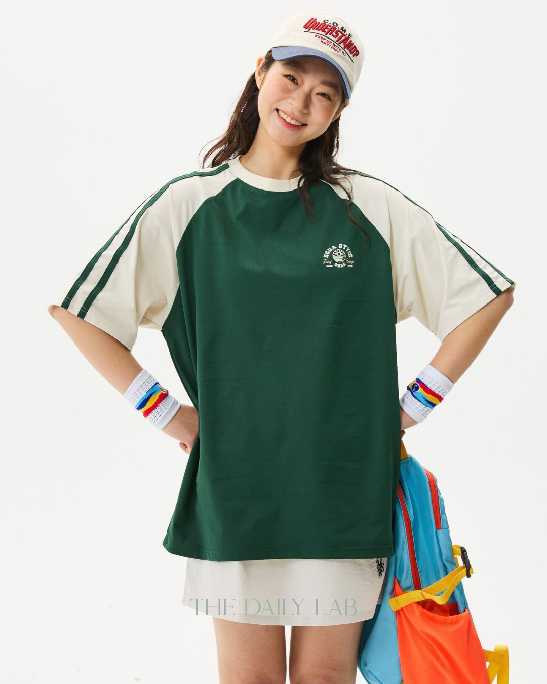 Haiehug Print Polyester Tee in Green