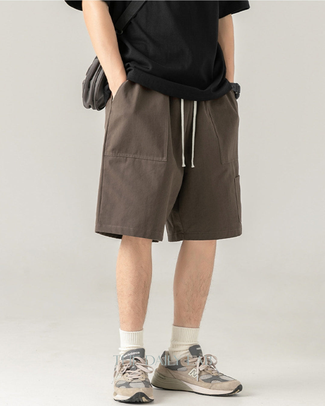Loose Fit Casual Straight Pants in Brown