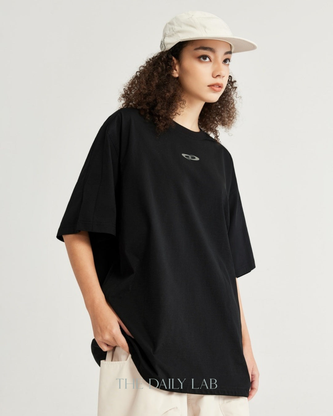 Lightweight Polyester Tee in Black