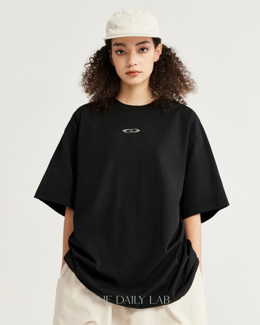 Lightweight Polyester Tee in Black