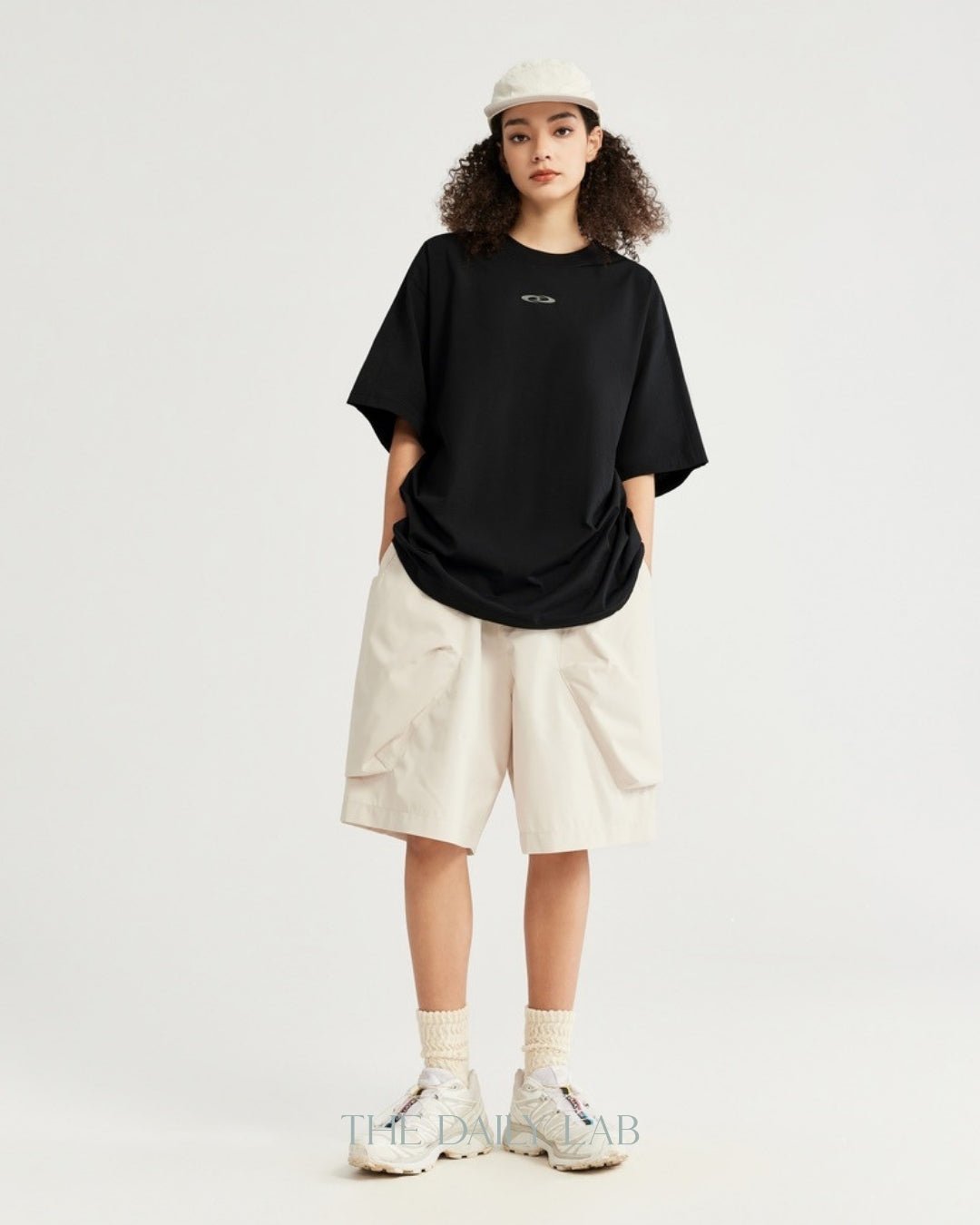 Lightweight Polyester Tee in Black