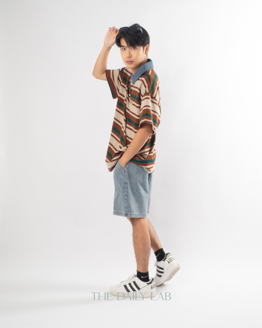Vintage Maillard Striped Polo Shirt