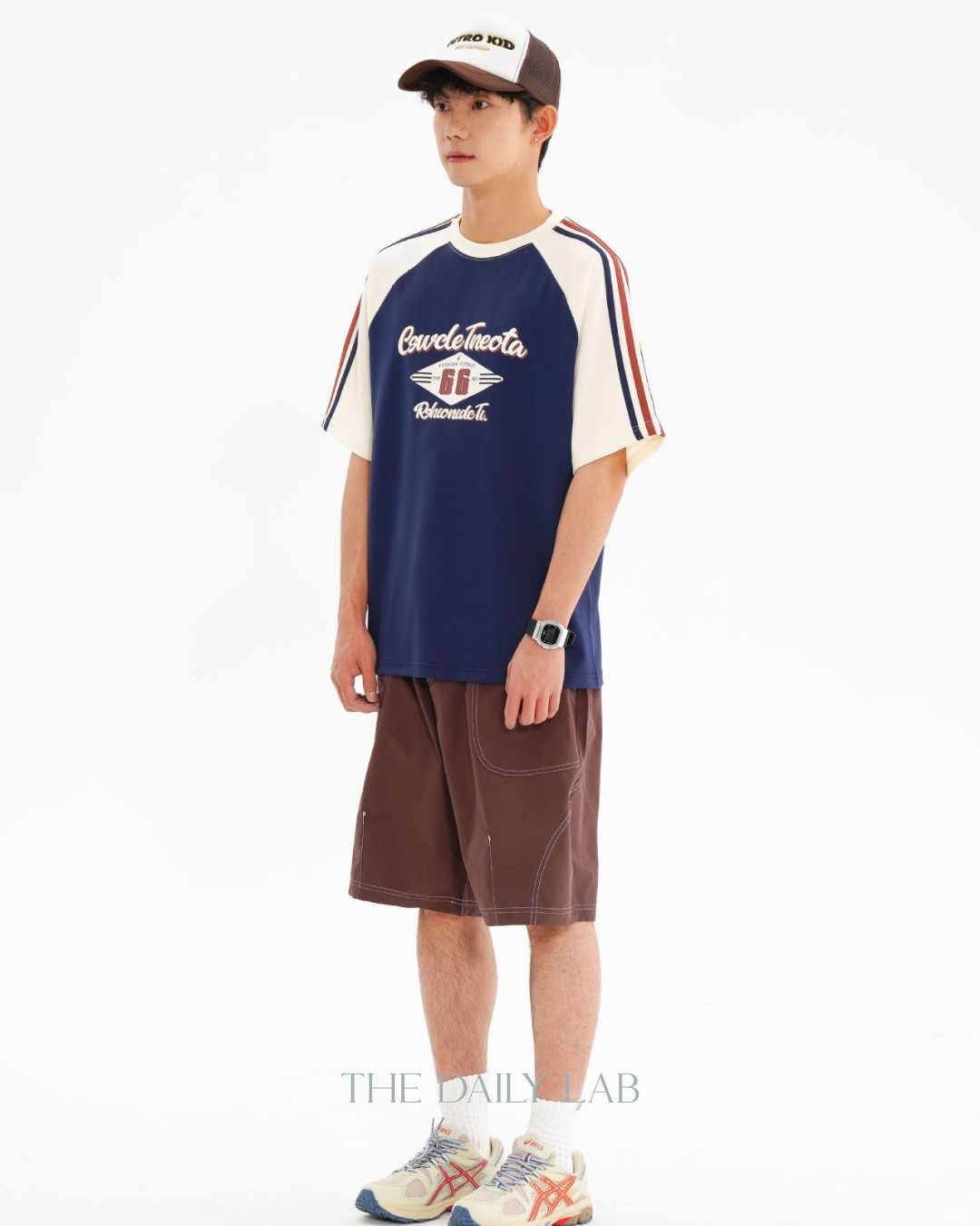 New Trend Loose Fit Tee in Navy Blue