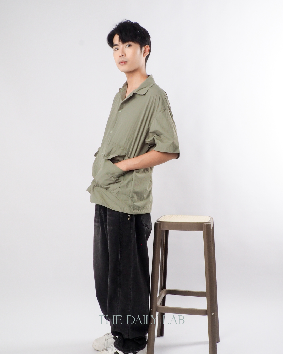 Solid Color Tech Shirt in Green