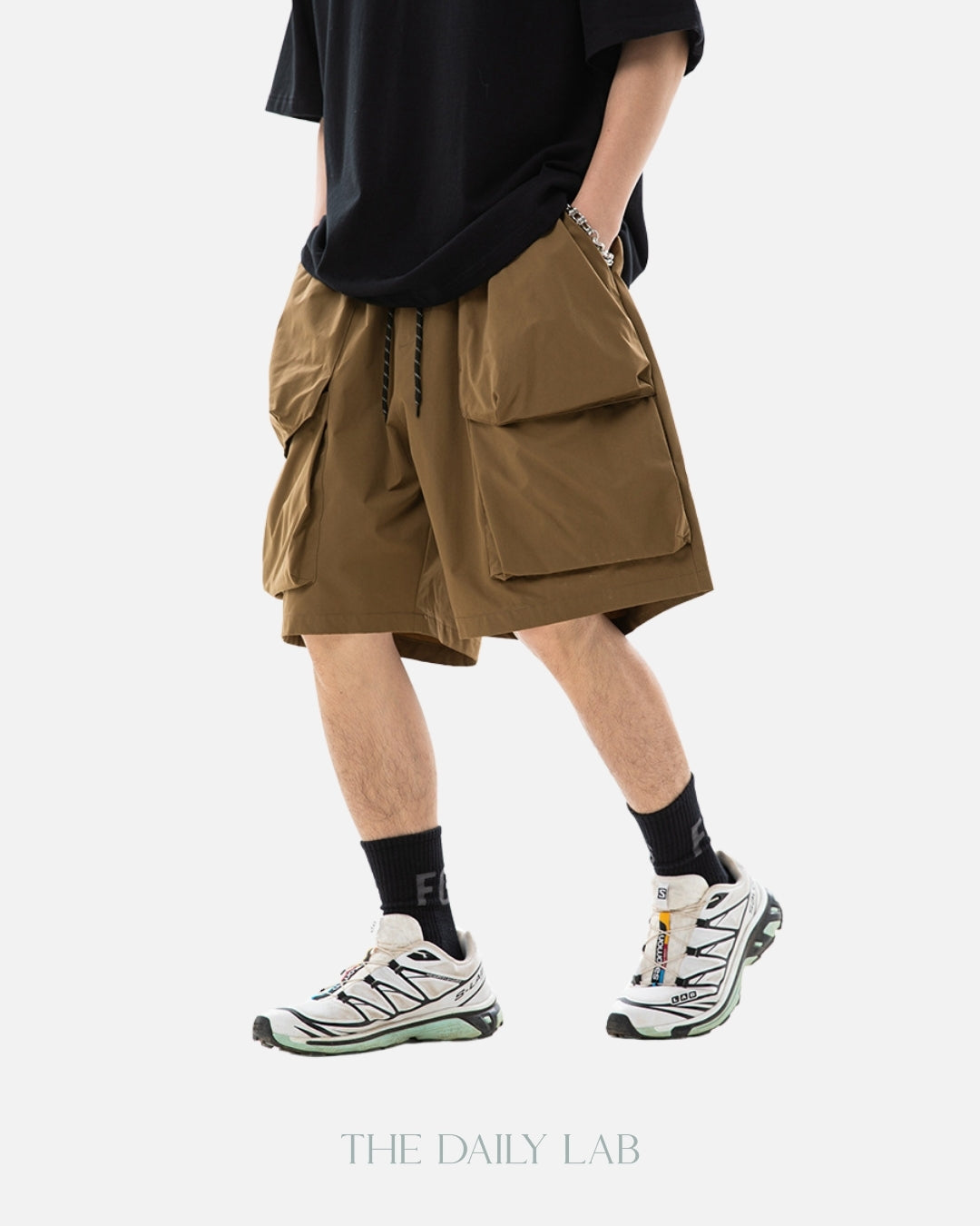 Large Pocket Cargo Shorts in Brown
