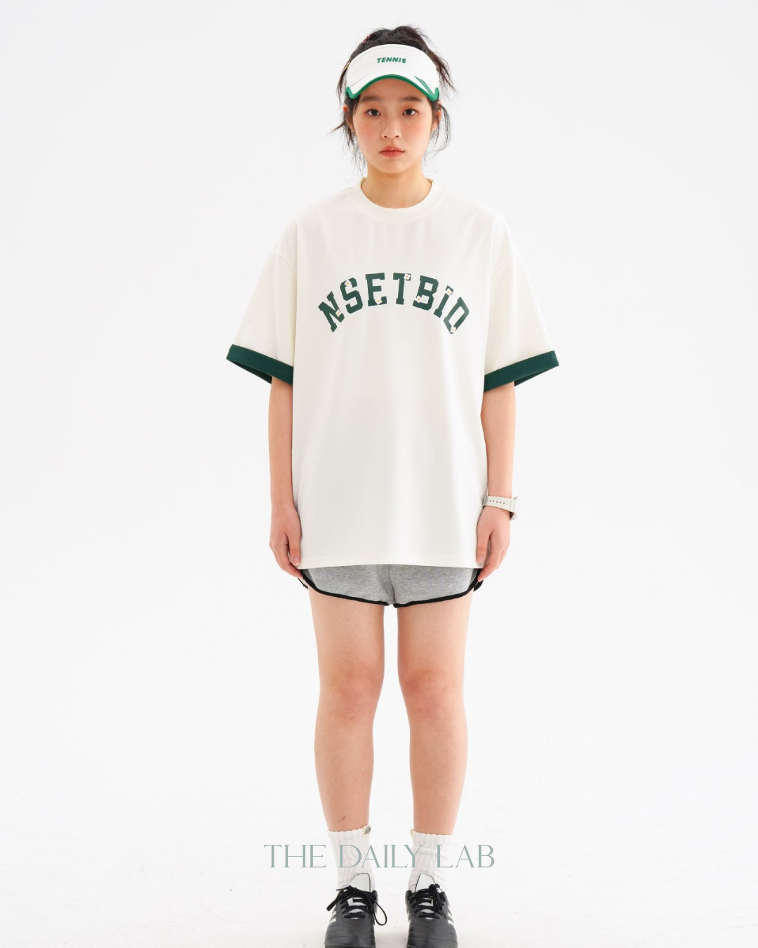 Vintage Japanese Style Short Sleeve Tee In White