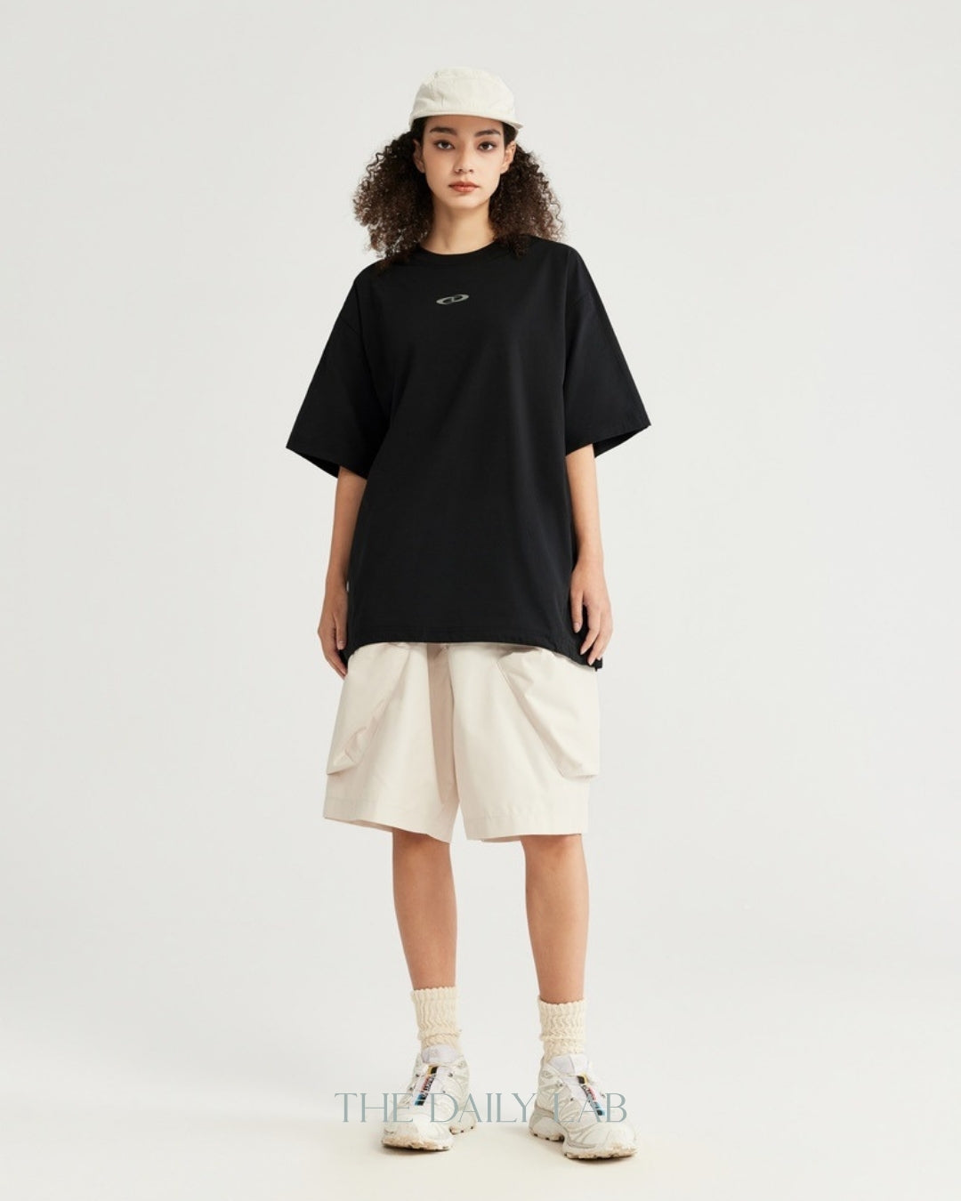 Lightweight Polyester Tee in Black