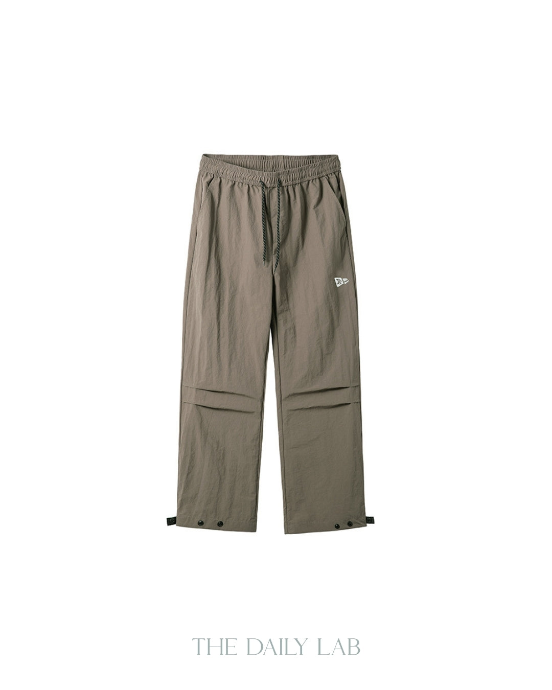 Pleated Nylon Pants in Khaki