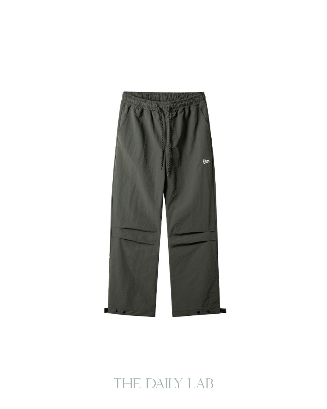 Pleated Nylon Pants in Ash Green