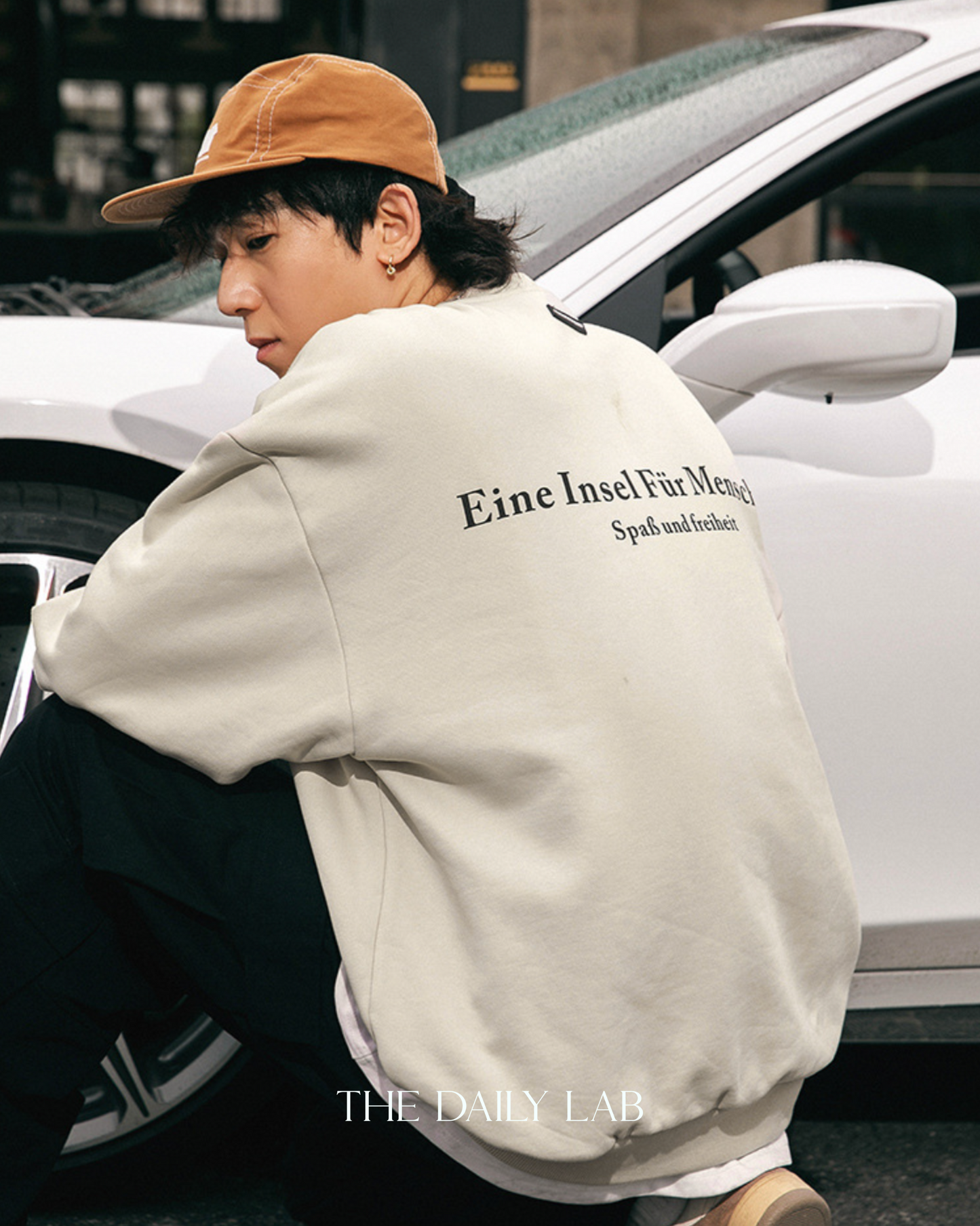 350G Der Winter Naht Sweater in Beige