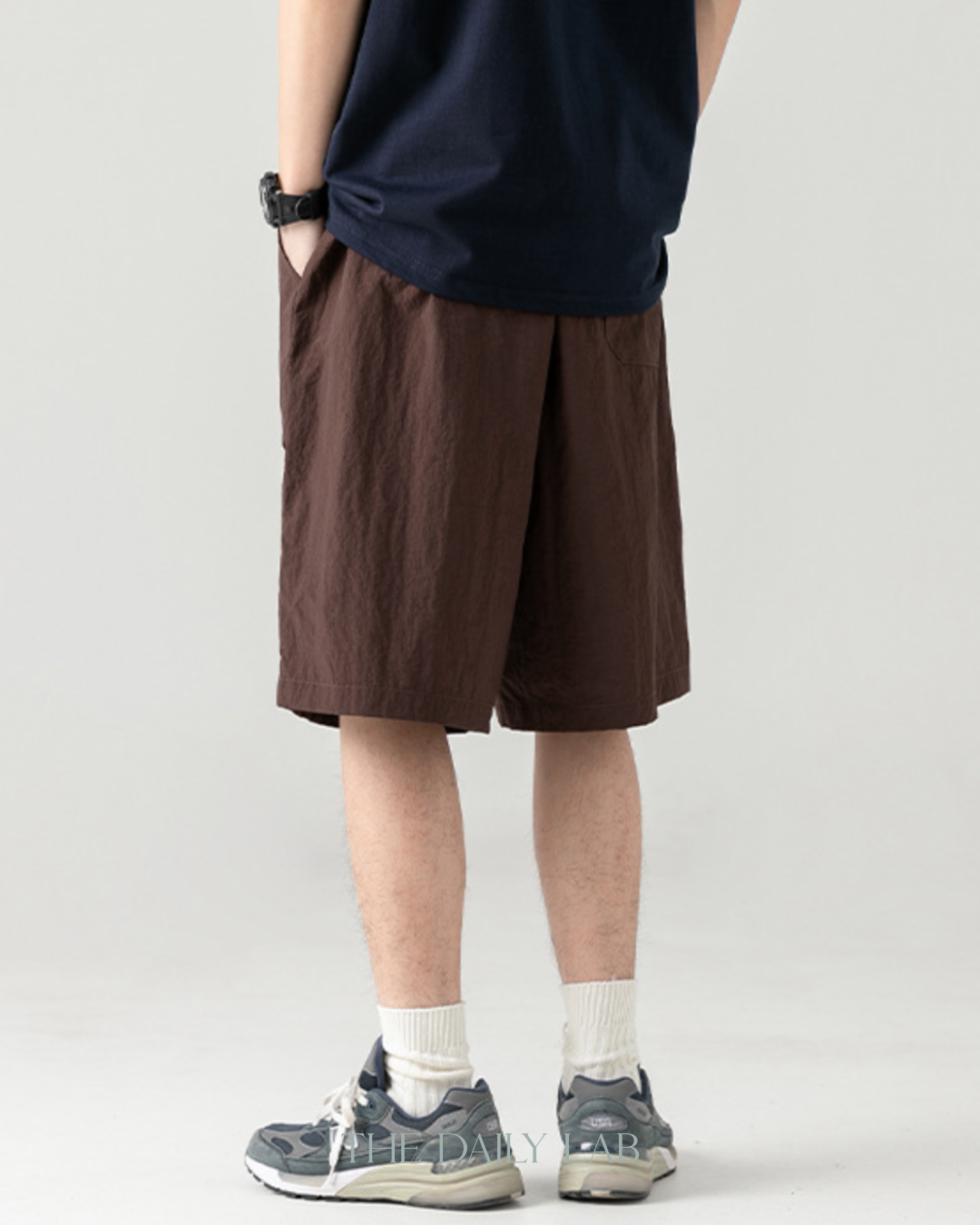 Taslon Cargo Shorts in Brown