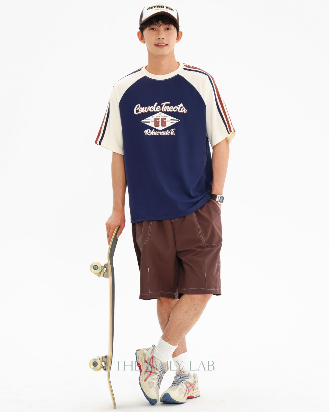 New Trend Loose Fit Tee in Navy Blue