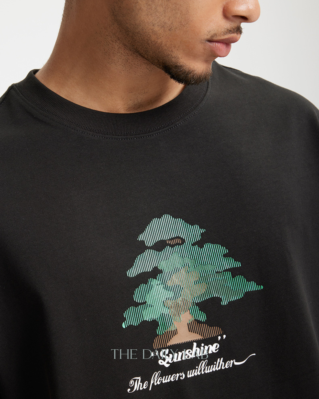 Sunshine Loose Fit Cotton Tee in Black