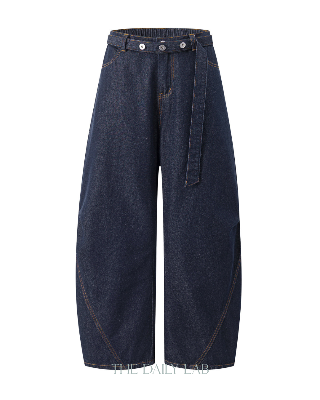 Structured Devided Jeans In Black