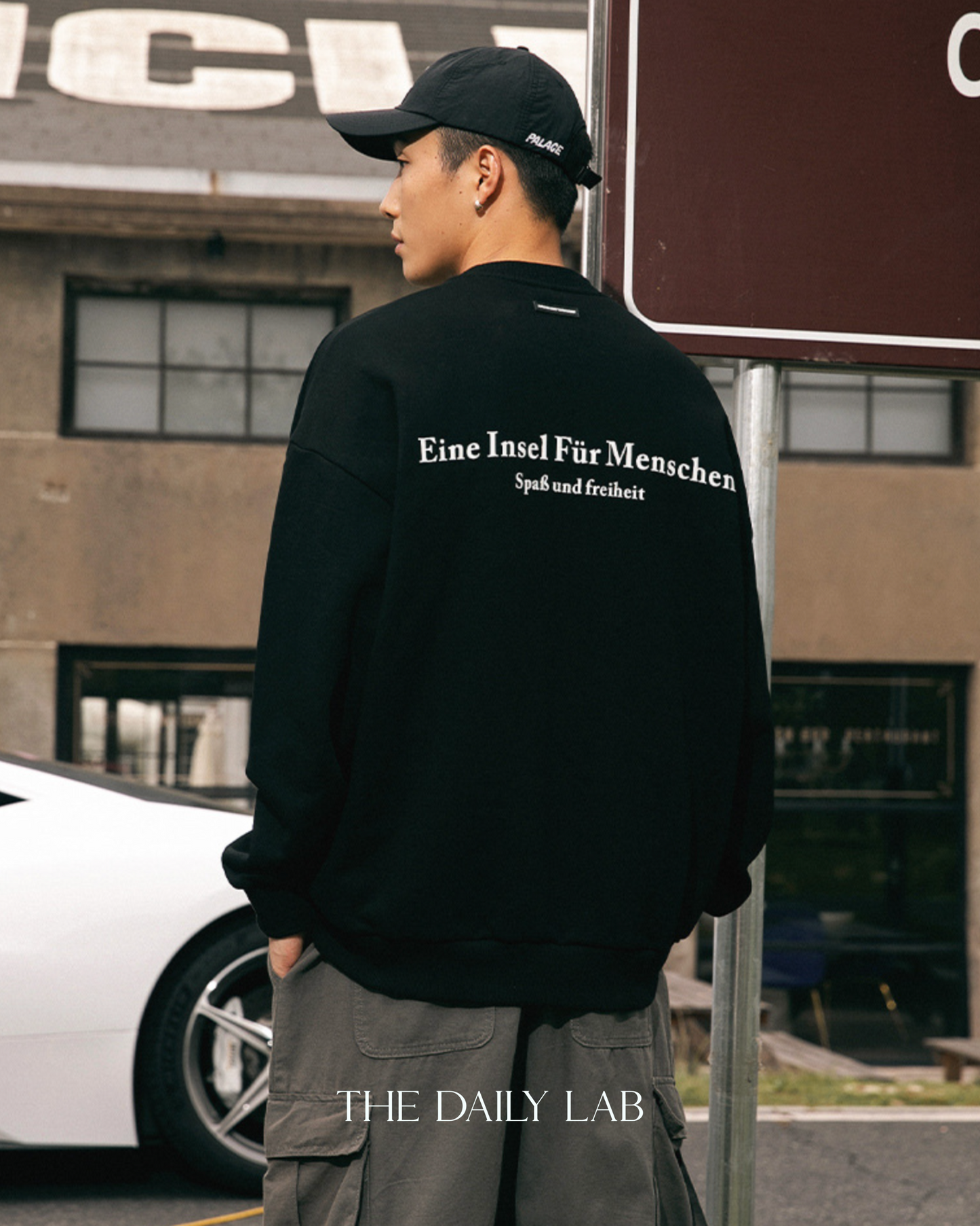 350G Der Winter Naht Sweater in Black