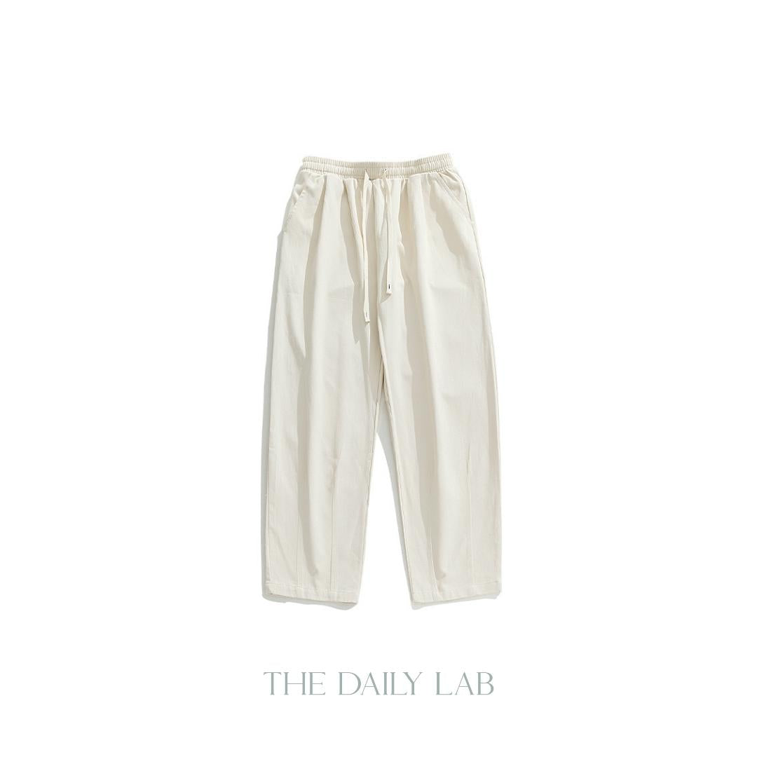 275G Sand-washed Cotton Long Pants in Beige