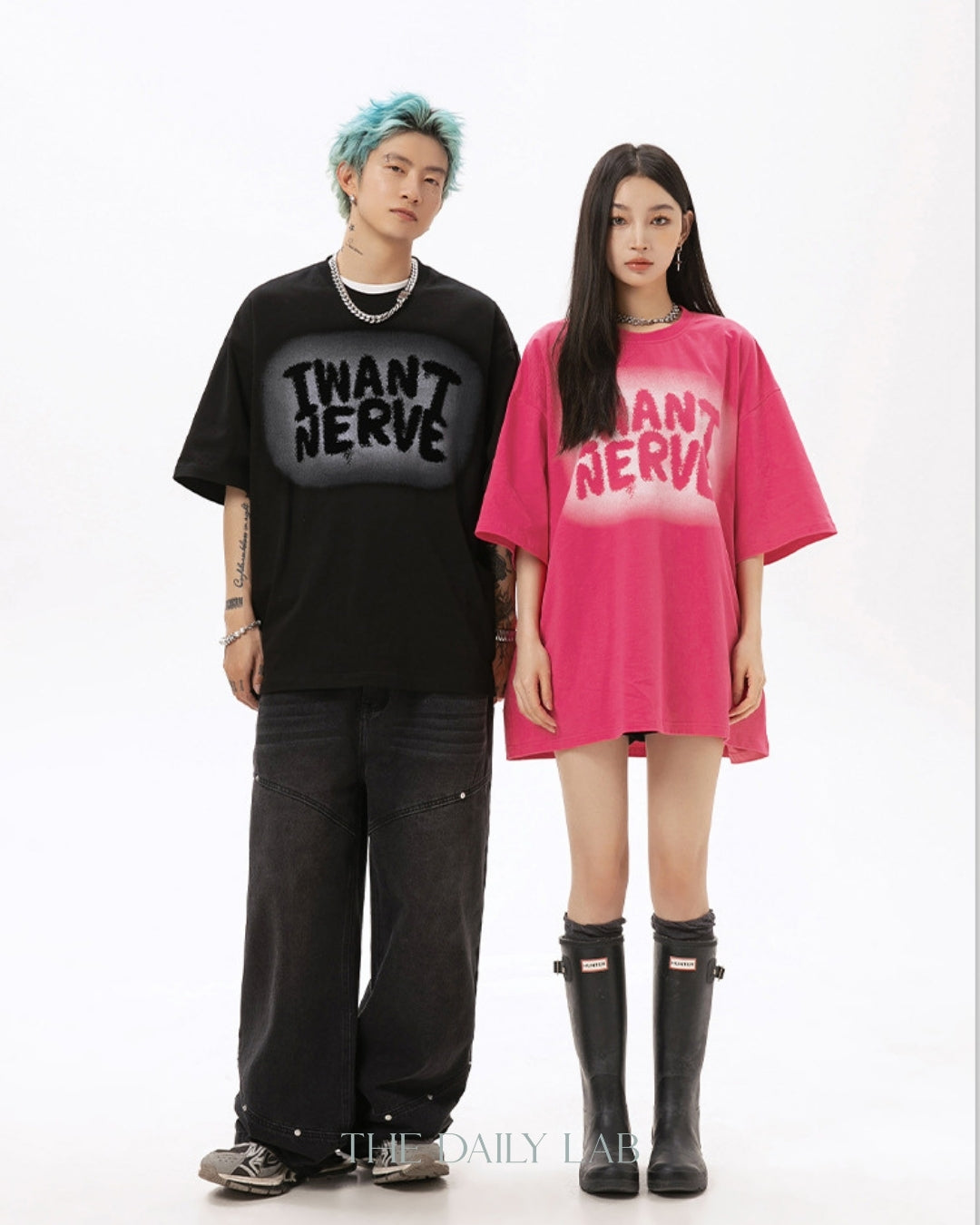 I Want Nerve Tee in Black