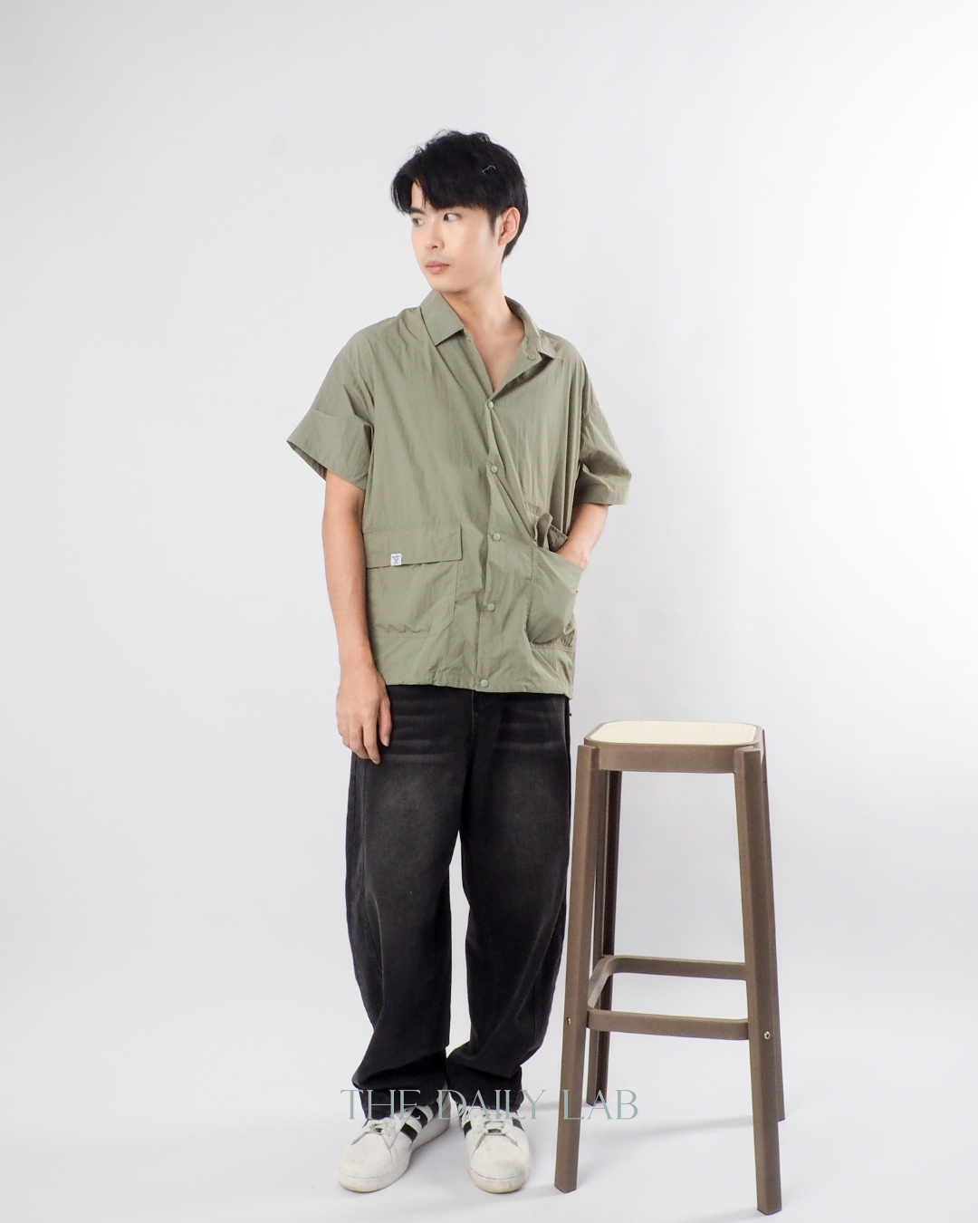 Solid Color Tech Shirt in Green