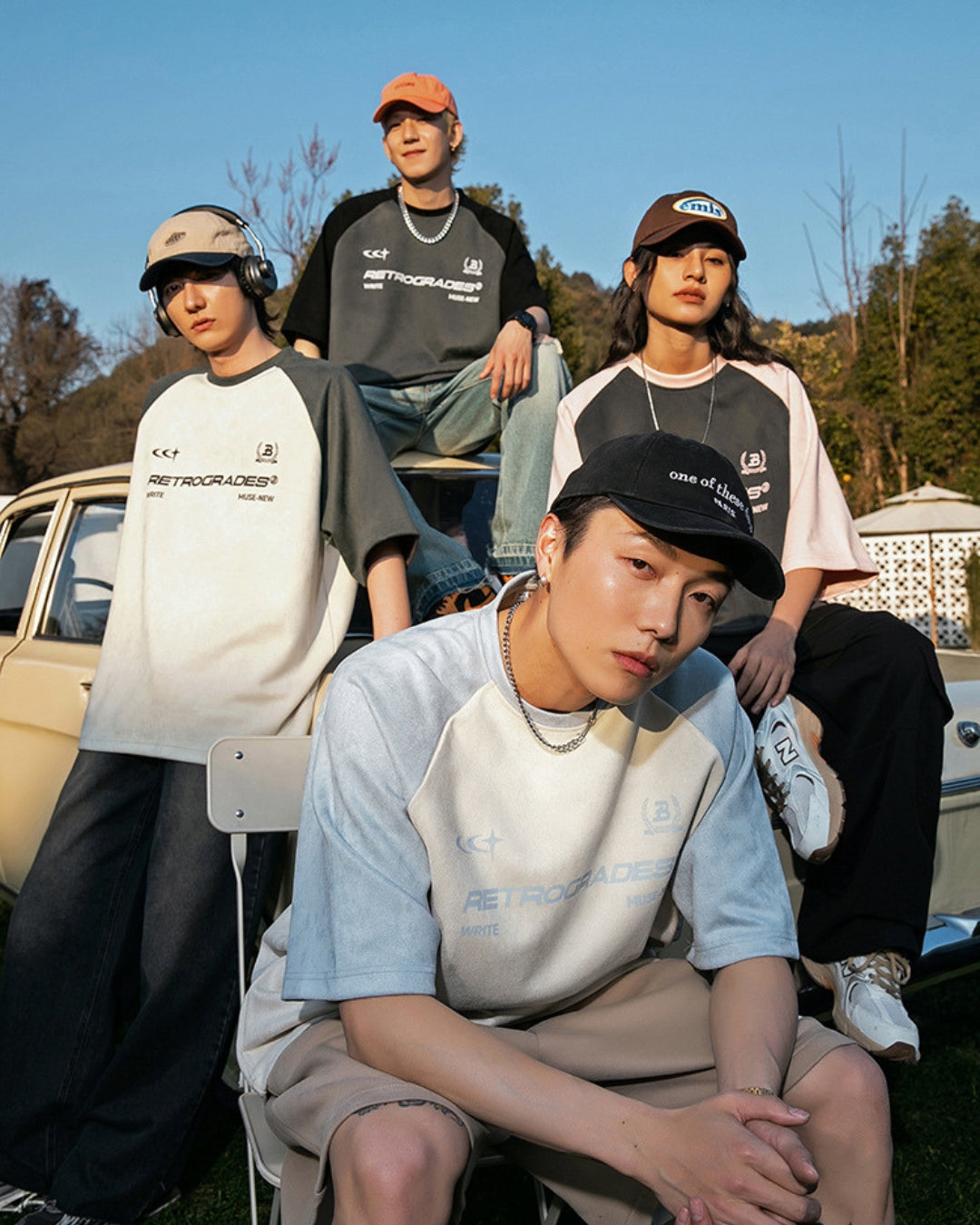 Retrogrades 220G Cotton Oversized Tee in Grey (Size XL)