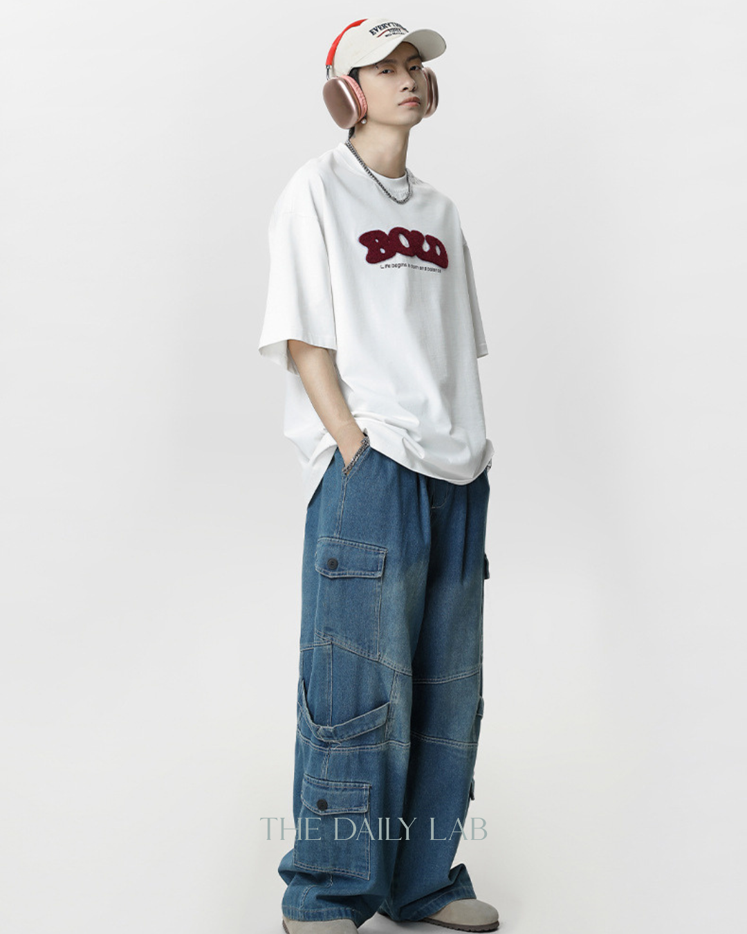 BOLD Stitch Vintage Tee in White