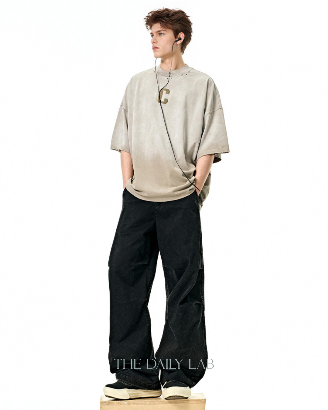 Heritage Drape Cargo Pants in Black