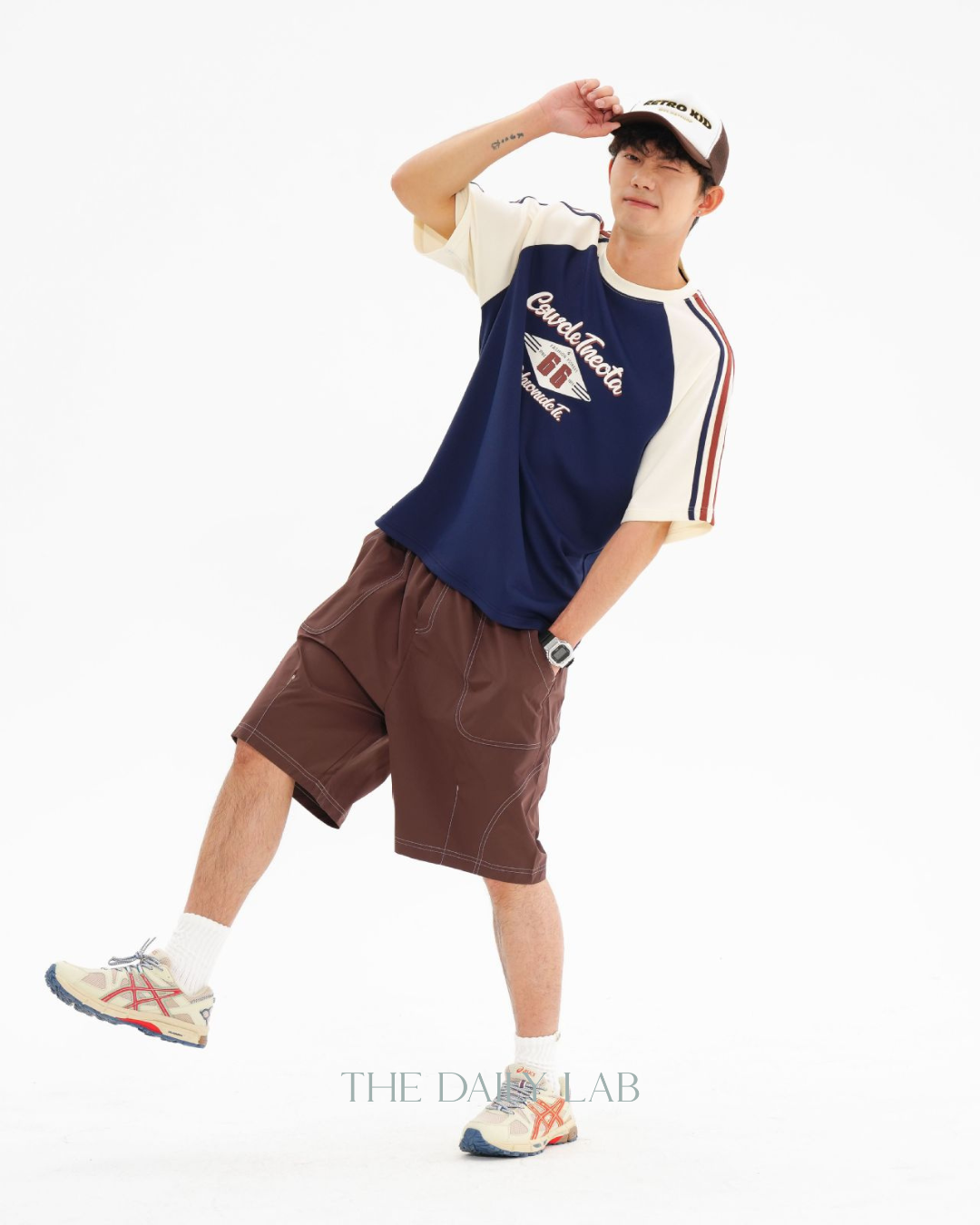 New Trend Loose Fit Tee in Navy Blue