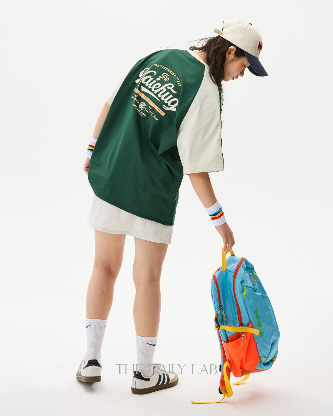 Haiehug Print Polyester Tee in Green
