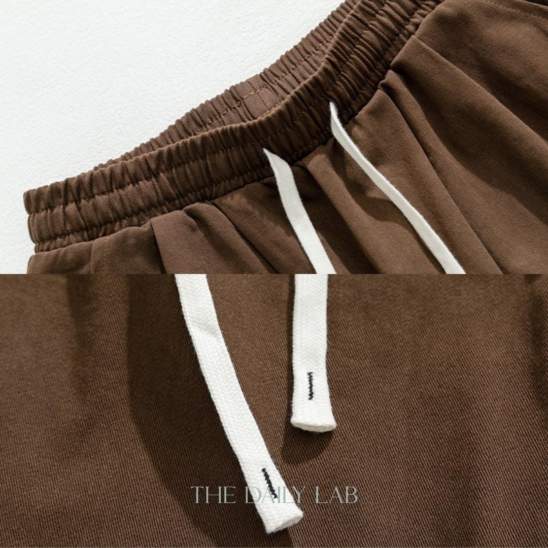 275G Sand-washed Cotton Long Pants in Khaki