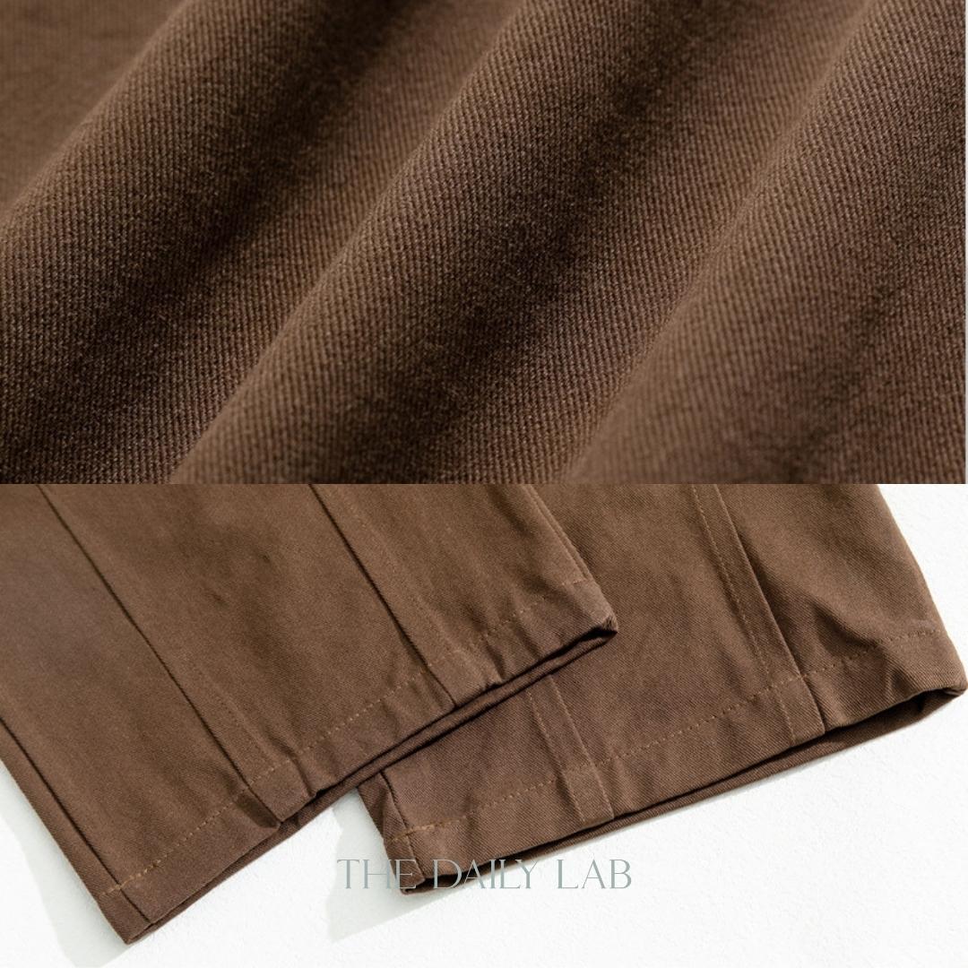 275G Sand-washed Cotton Long Pants in Khaki
