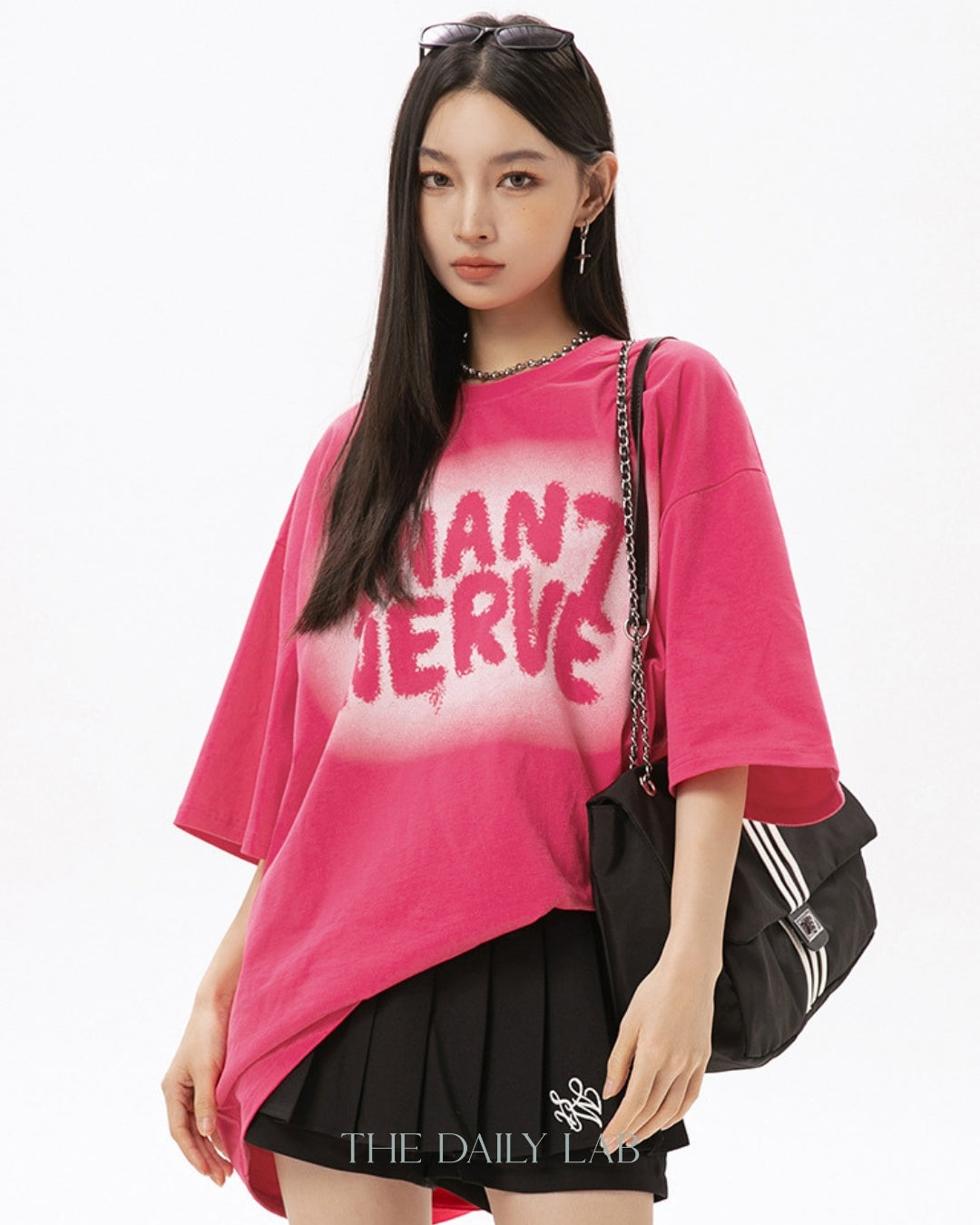 I Want Nerve Tee in Hot Pink