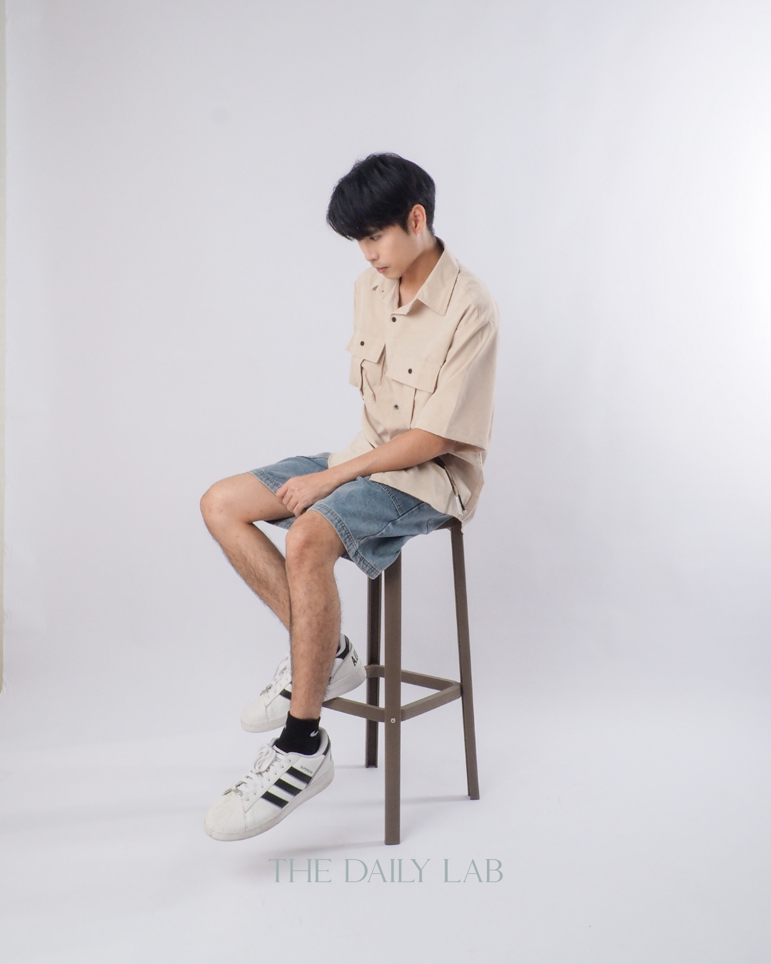 Japanese Style Short Sleeve Jacket in Beige