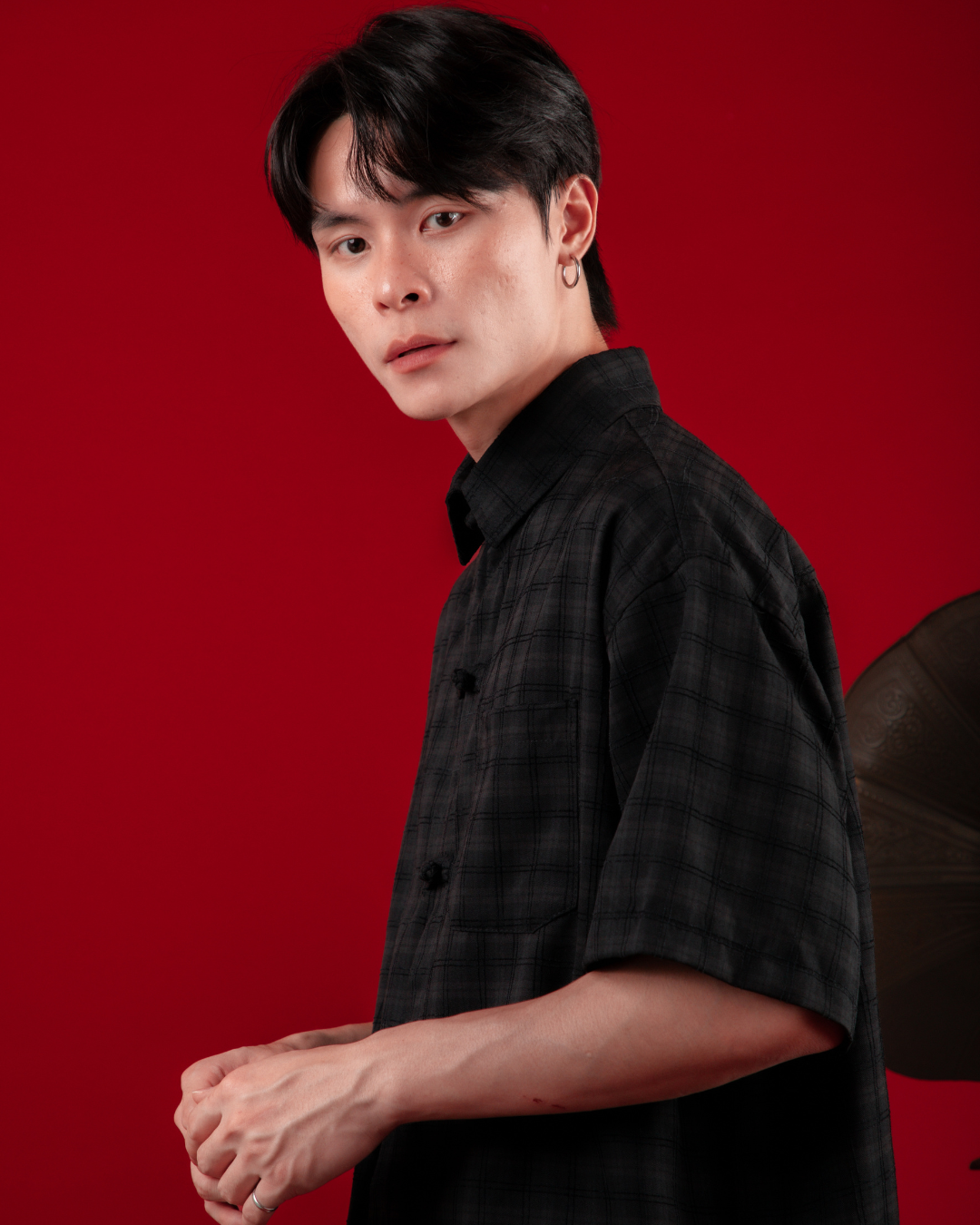 Heritage Plaid Tang Shirt in Black