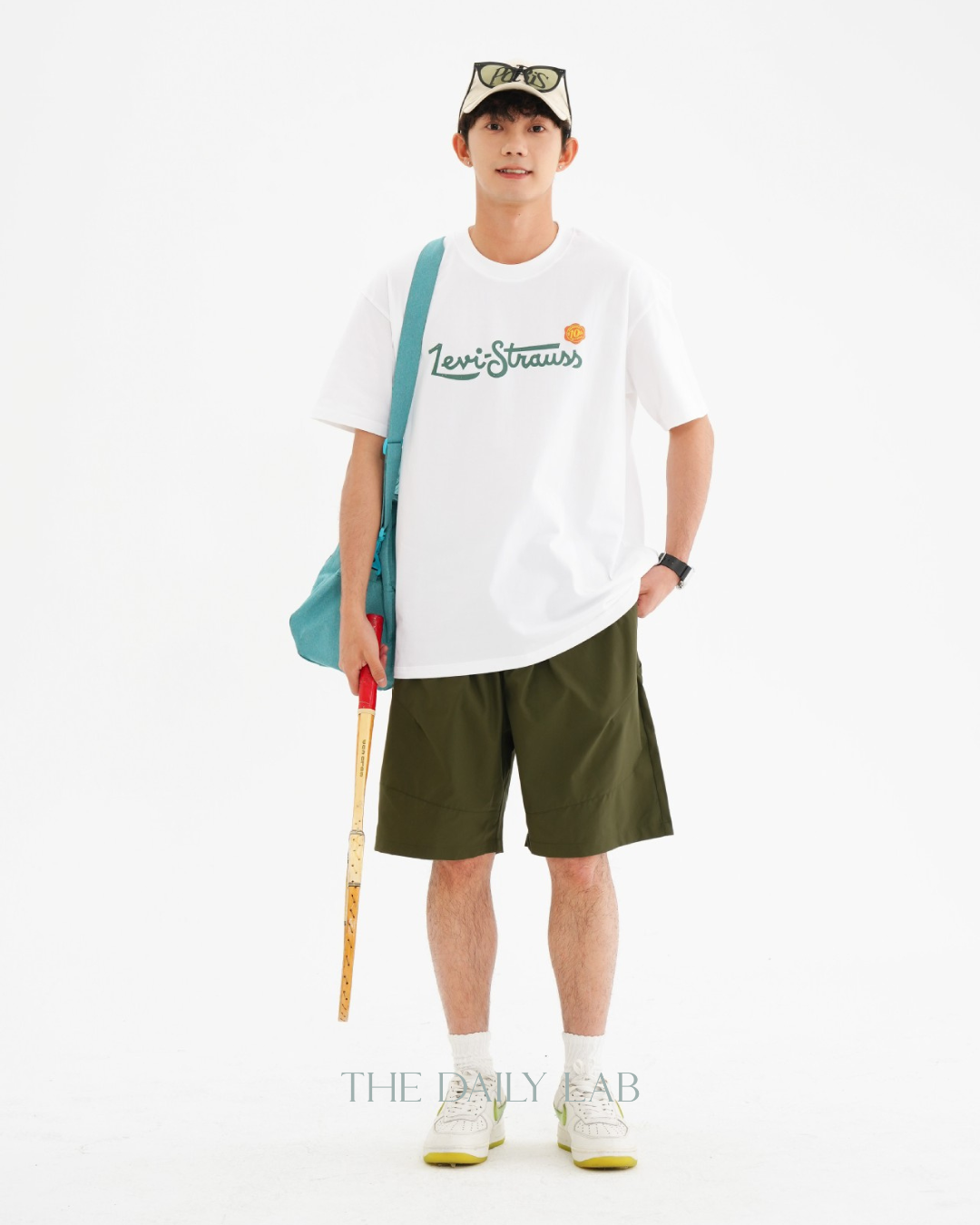 Zevi-Strauss Cotton Tee in White