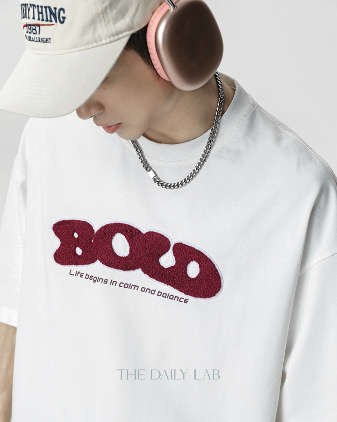 BOLD Stitch Vintage Tee in White