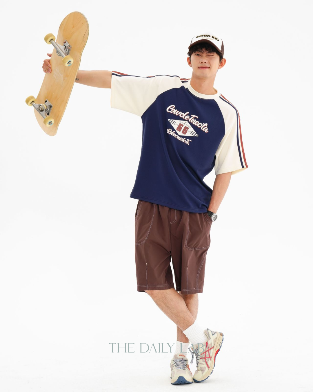 New Trend Loose Fit Tee in Navy Blue