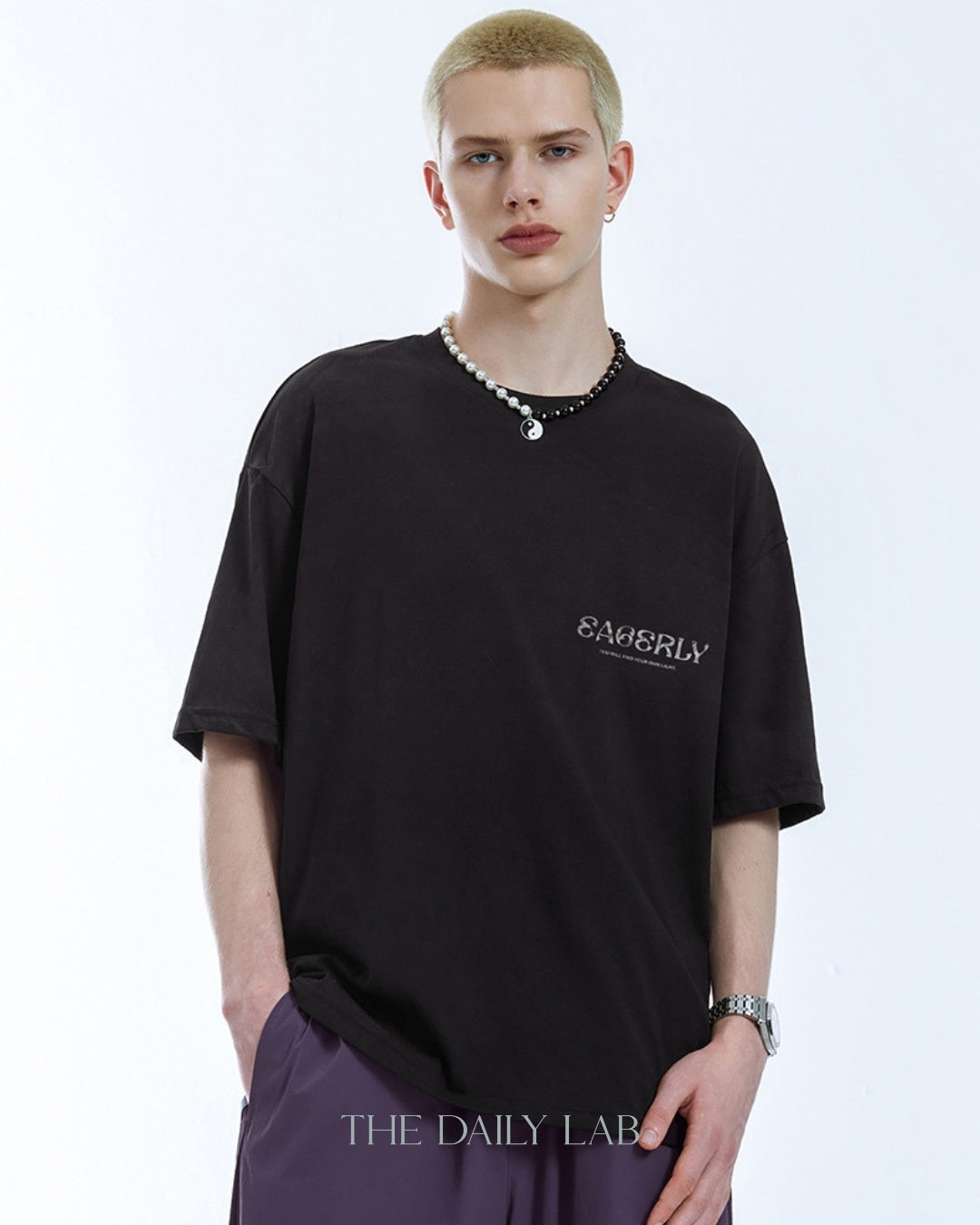 Eagerly Oversized Tee in Black