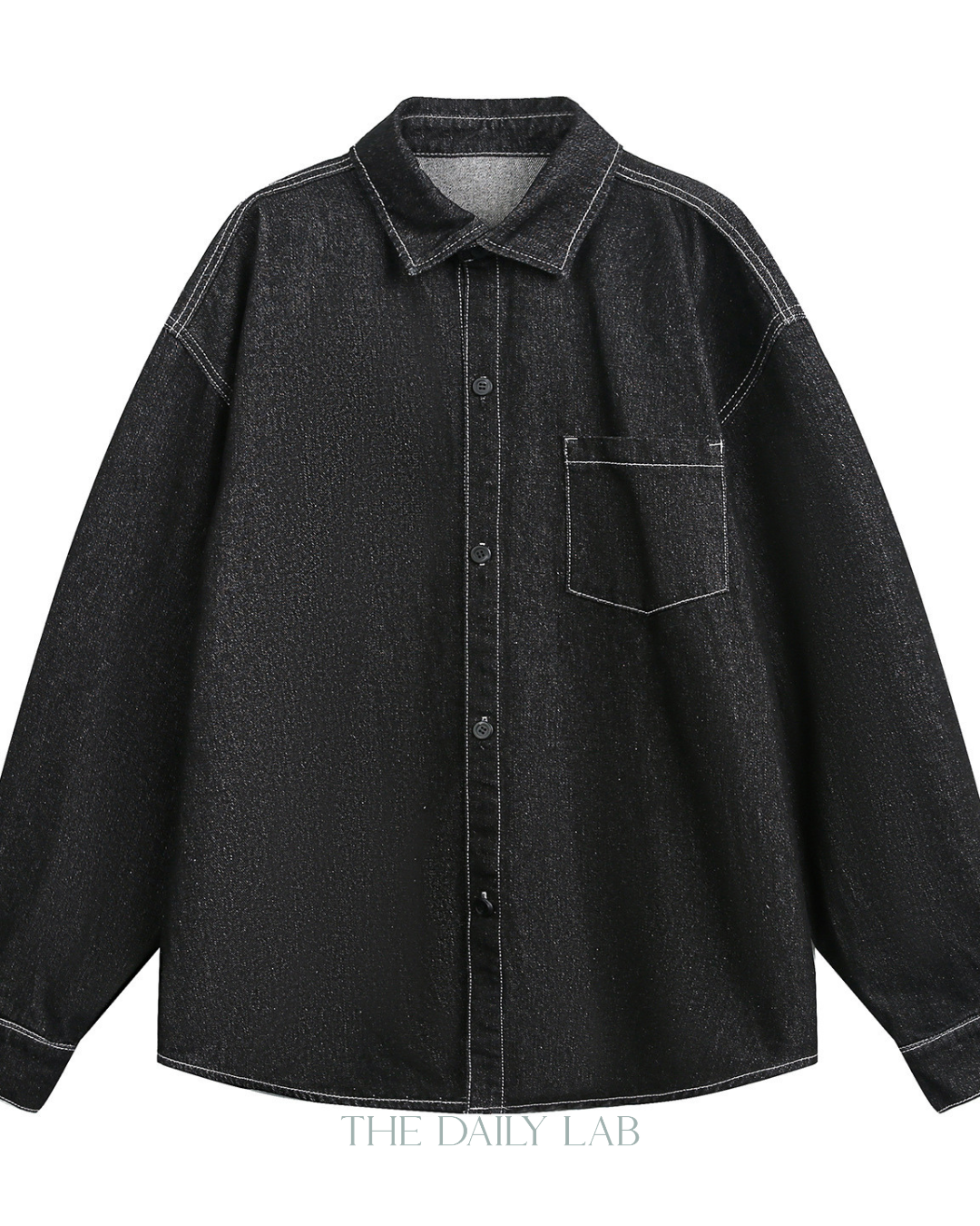 Denim Core Shirt Jacket in Black