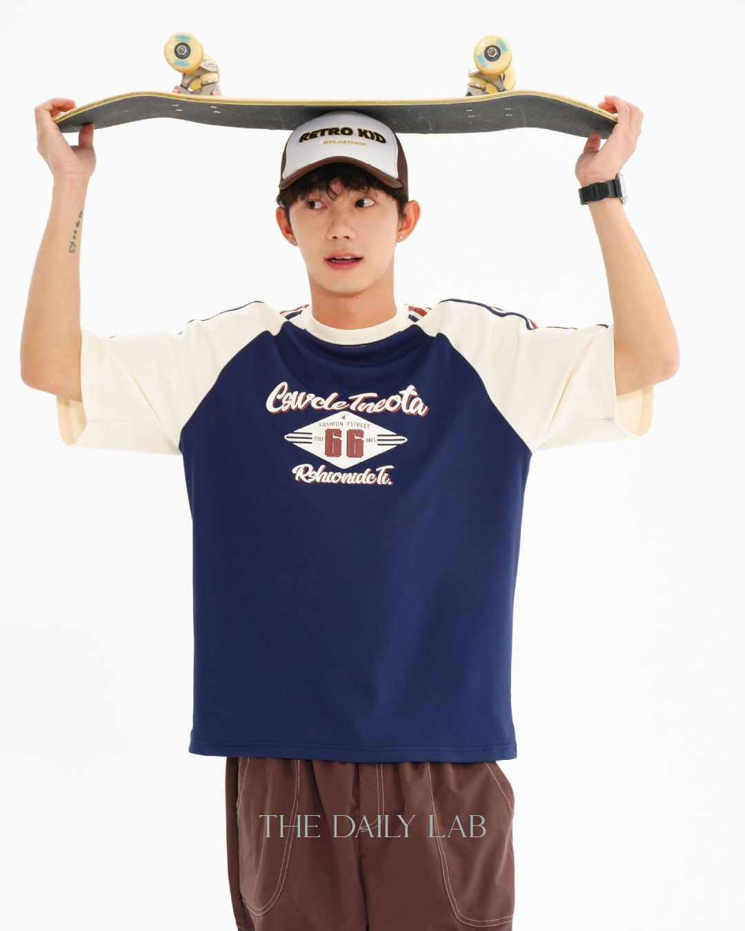 New Trend Loose Fit Tee in Navy Blue