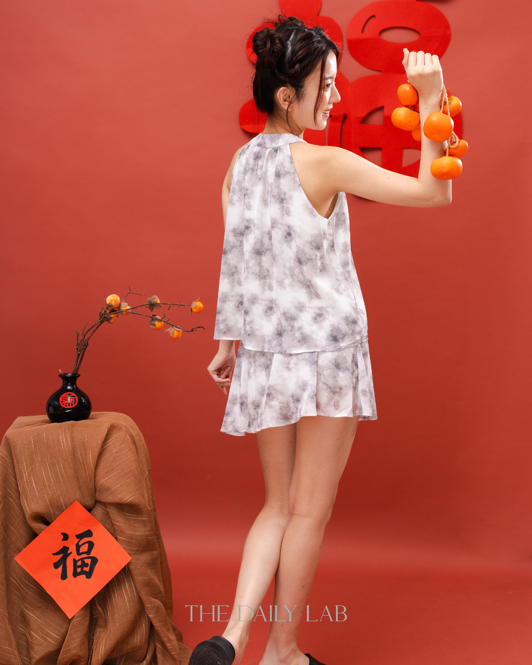 Cloud Mist Halter Mini Skirt Two-Piece Set