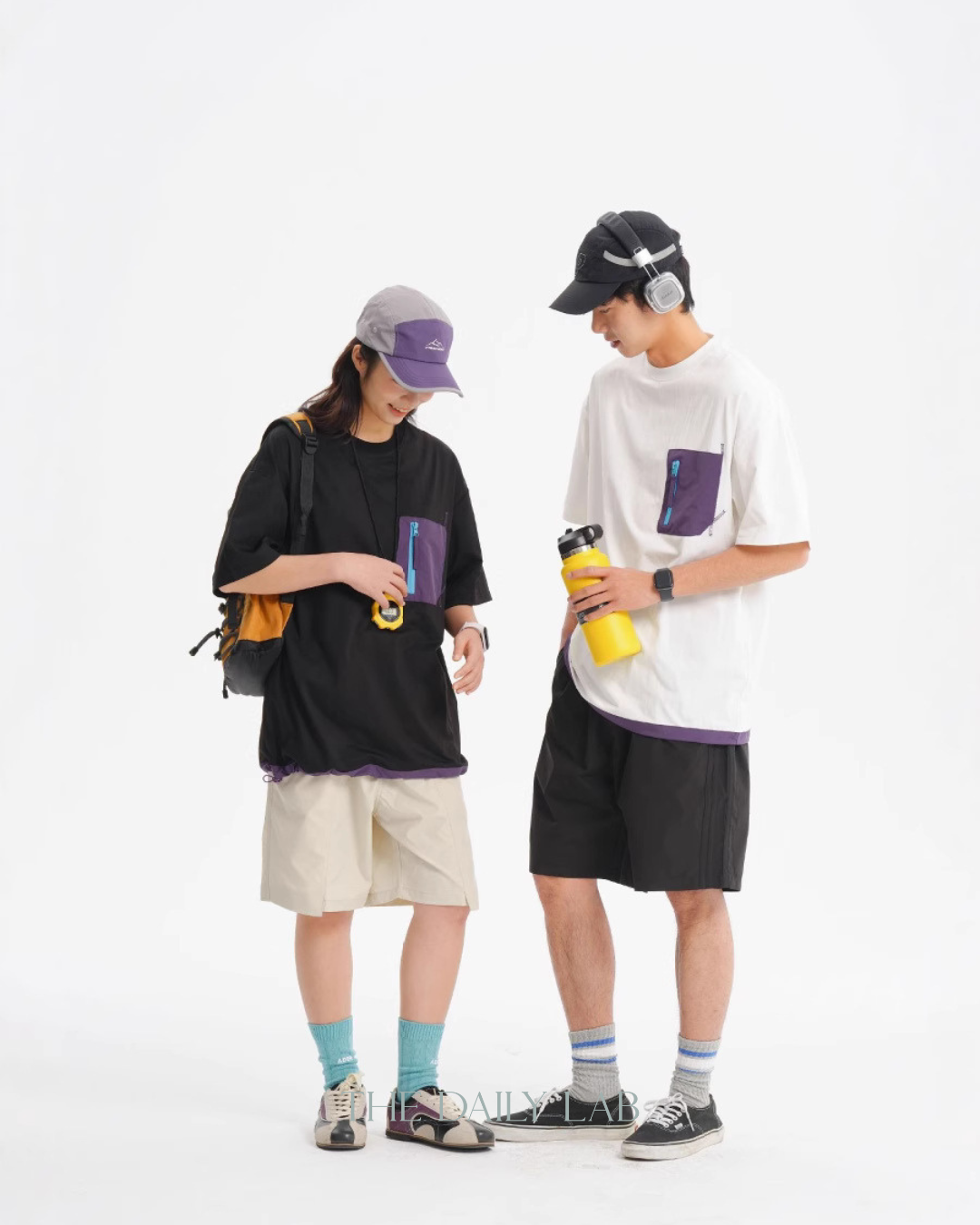 Color-White Pocket Short Sleeve Tee in White