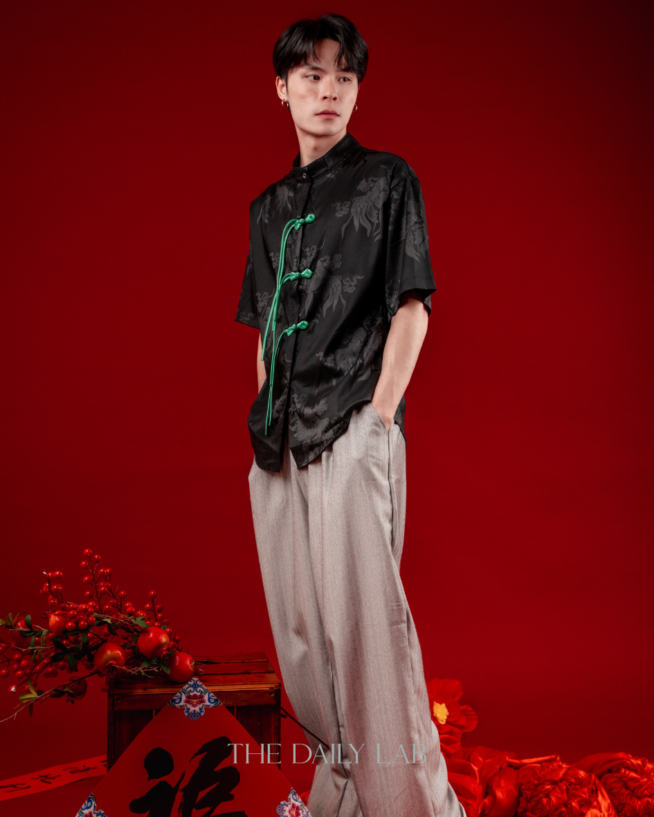 Neon Dragon Tang Shirt in Black