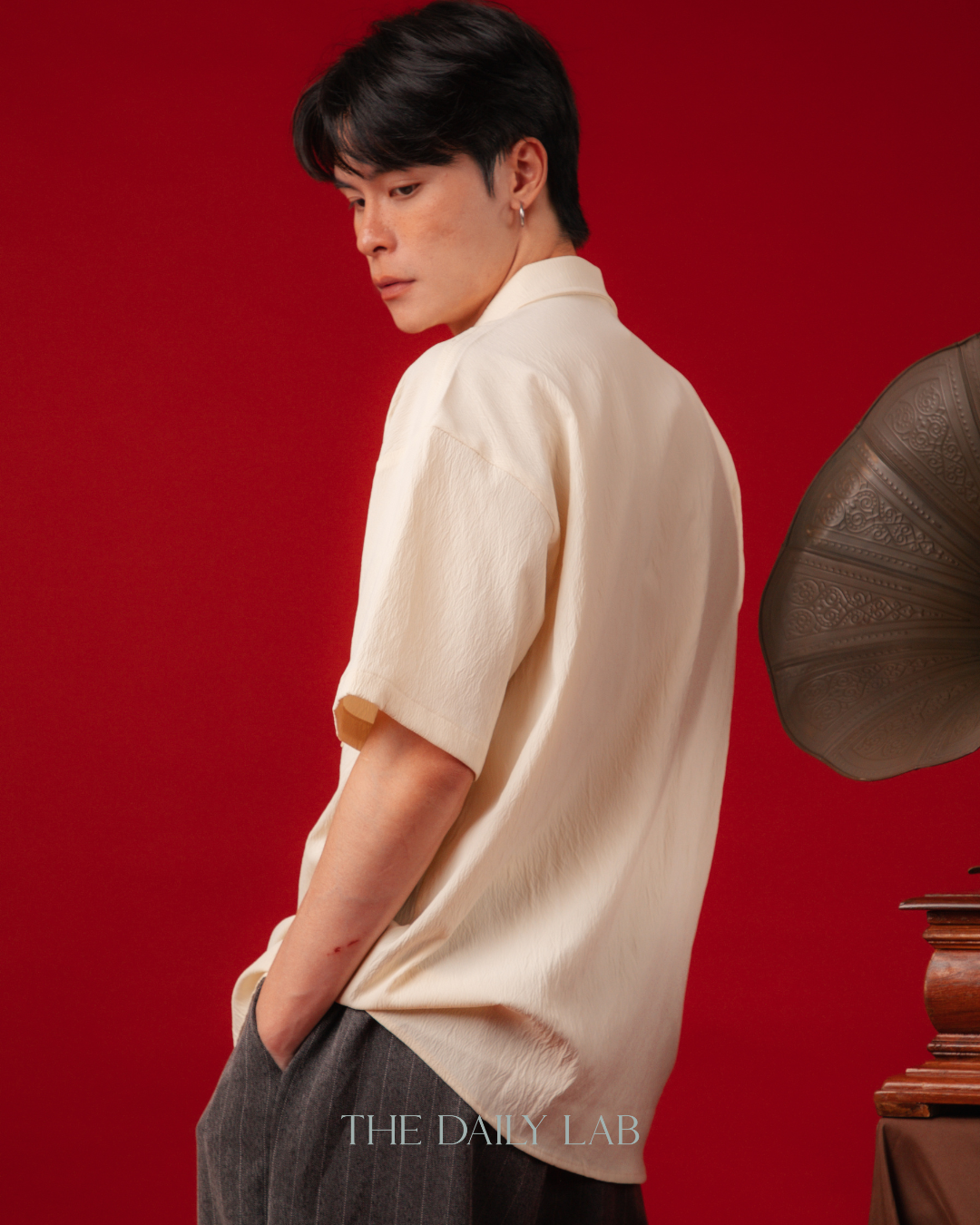 Bamboo Stitch Tang Shirt in Beige