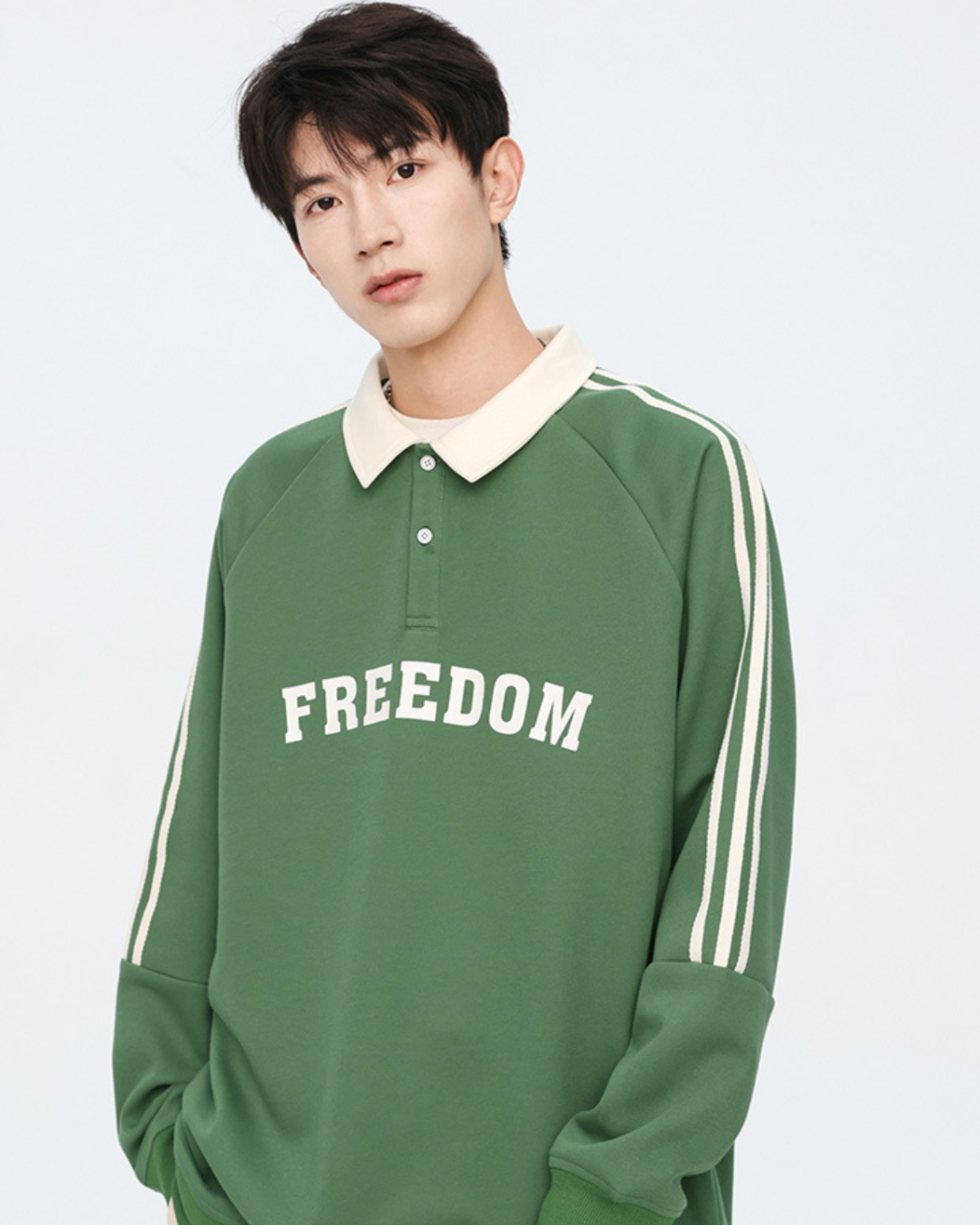 Freedom Relaxed Polo Tee in Green