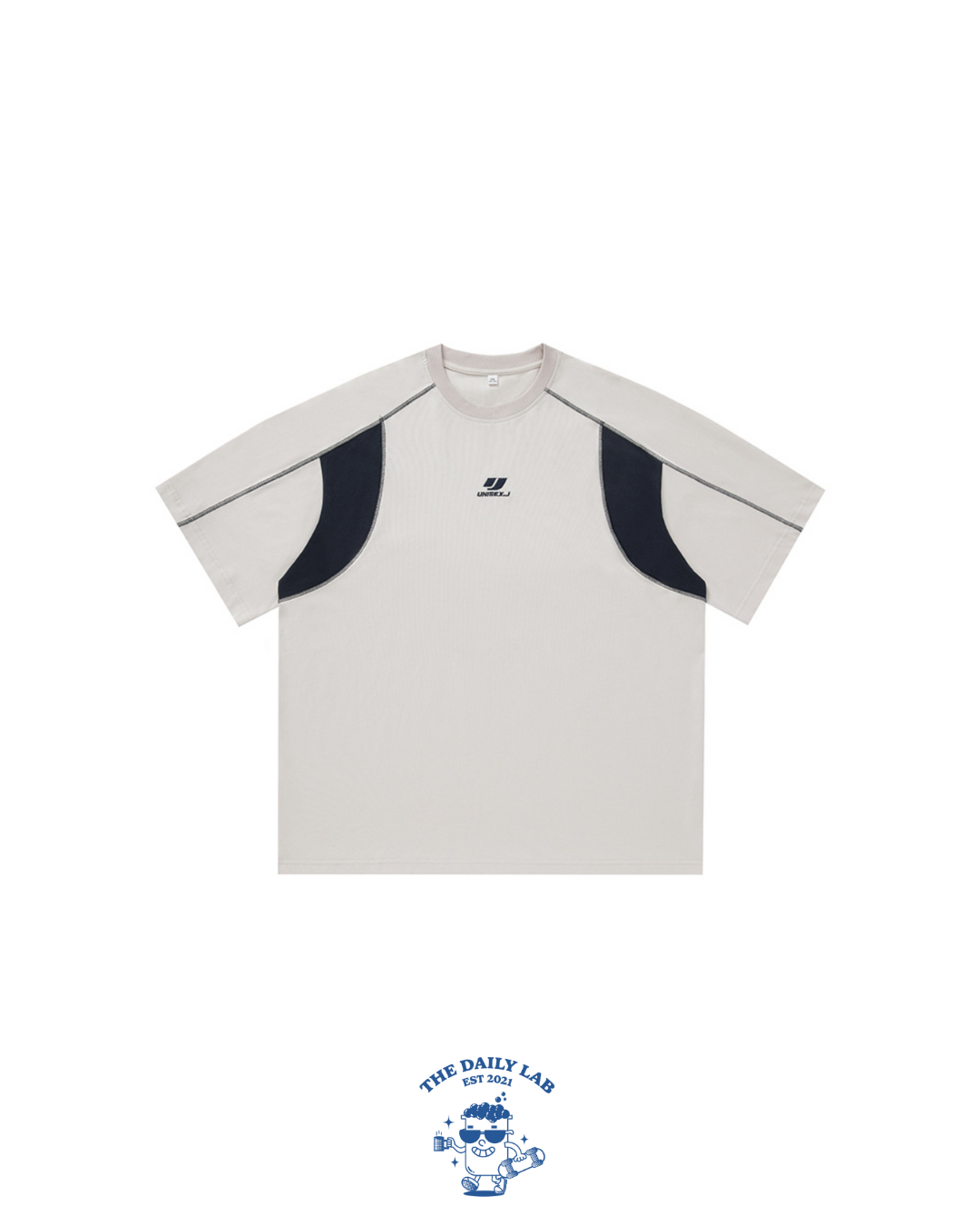 J Patchwork Relaxed Tee in Khaki (In-Stock)