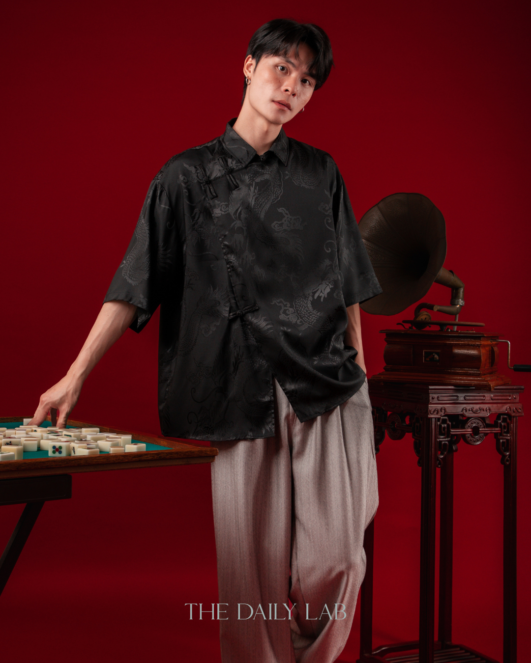 Shadow Dragon Tang Shirt in Black